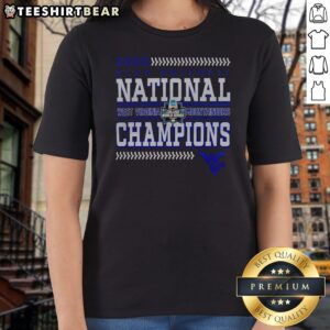 Original 2026 West Virginia Mountaineers NCAA Baseball National Champions Ladies Shirt in white, featuring championship graphic