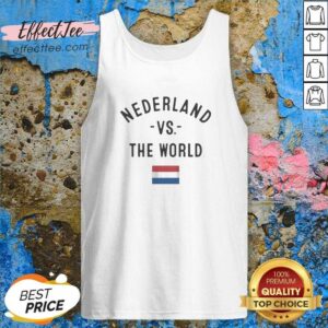 Premium Nederland Vs The World tank top optimized in a fitted sleeveless style with bold graphic print