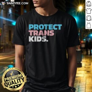 Nice Protect Trans Kids Transgender Youth LGBTQ Support Advocacy Rights Equality Shirt displayed on a hanger