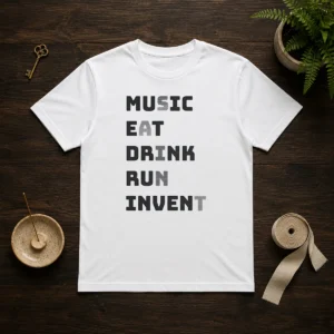 Good Music Eat Drink Run Invent