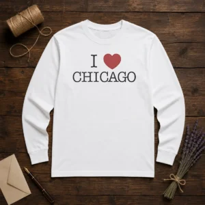 Official I Love Chicago Heart Long Sleeve Shirt