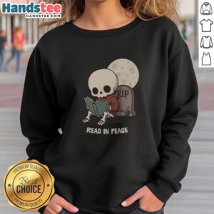 Official RIP Read In Peace sweatshirt featuring a bold graphic design on a cozy fabric.