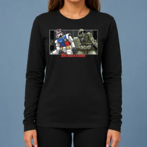Pretty Gundaaamn Gundam Damn Meme Long Sleeve Shirt