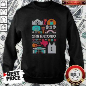 Premium San Antonio Spurs NBA Basketball Elias Stein sweatshirt optimized showing front view on soft fabric