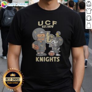 Pretty The Peanuts UCF Knights Football Est 1979 shirt on a white background, short sleeve cotton tee