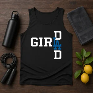Pretty Los Angeles Dodgers LA Girl Dad Tank Top