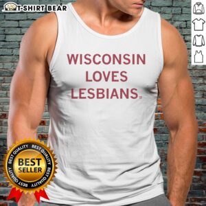 Pretty Wisconsin Loves Lesbians Tank top in vibrant colors, perfect for pride events.