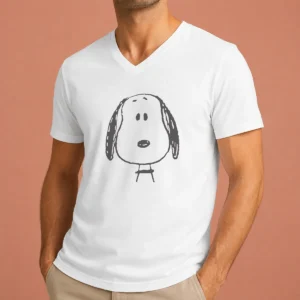 Nice Peanuts Snoopy Larger Than Life V-Neck Shirt