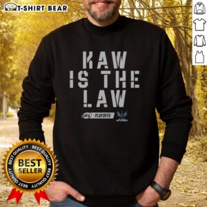 Original St Louis Kaw Is The Law UFL Playoffs Sweatshirt featuring a bold graphic design.