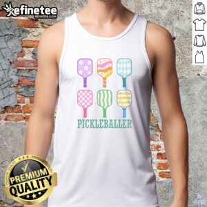 Official Pickleballer Pickle Baller Funny Cute Pickleball tank top featuring a playful design.