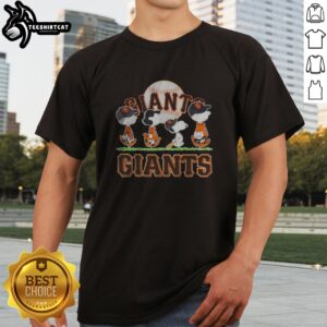Original San Francisco Giants Peanuts Charlie Brown Snoopy MLB Team Shirt featuring vibrant graphics and comfortable fit.