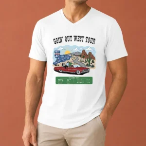 Awesome Panic Goin Out West Tour Summer 2026 V-Neck Shirt