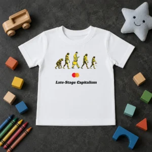 Pretty Late Stage Capitalism Idiocracy Evolution Kids T-Shirt