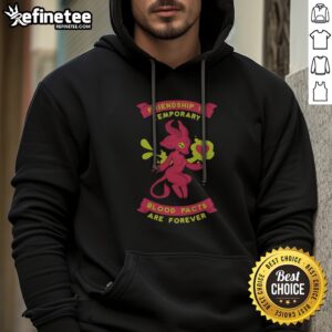 Premium Occult Magic Demon Friendship Is Temporary Blood Pacts Are Forever hoodie displayed in a cozy setting