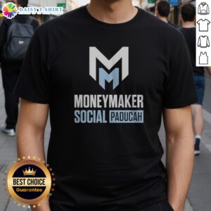 Original Moneymaker Social Paducah Logo Shirt featuring a vibrant logo on soft fabric.