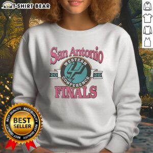 Pretty San Antonio Spurs Western Conference Finals 2026 NBA Graphic Sweatshirt showcasing team spirit.