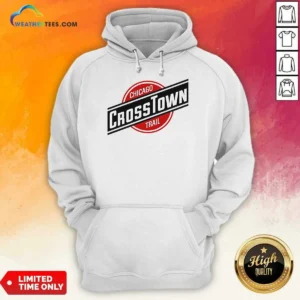 Original Chicago Crosstown Trail City Hiking Urban Route Path Outdoors Transit Map Hoodie
