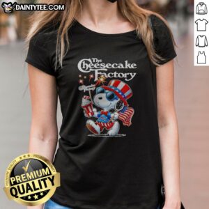 Pretty Snoopy X The Cheesecake Factory Fourth Of July American 250 Years 1776 2026 Fireworks Ladies Shirt in vibrant colors
