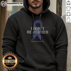 Original I Don'T Remember Epilepsy Awareness Ribbon Bold Text Hoodie