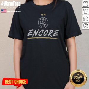 Awesome Paris Saint Germain French PSG Encore Eiffel Tower Fleur De Lis France ladies tee in vibrant colors