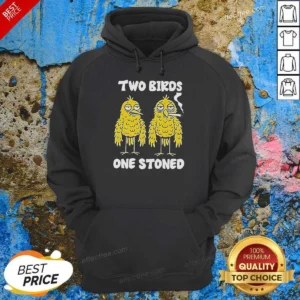 Hot Top Two Birds One Stoned Smoking Hoodie optimized for comfort and style with front pocket and adjustable hood