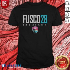 Good San Diego Wave FC Fusco 28 Text Logo San Diego Wave FC NWSL shirt optimized for display