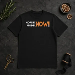 Awesome Nordic Model Now! Slogan t shirt in classic fit with bold text print