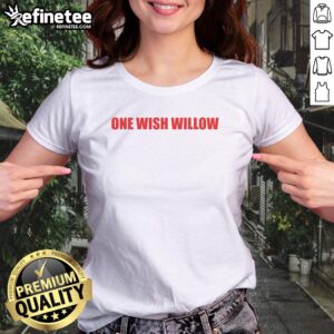 Pretty One Wish Willow girlt shirt featuring a whimsical design and comfortable fit for young girls.