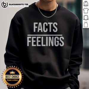 Original Facts Over Feelings Logic Truth Reason Emotion Subjective Perspective Mindset Sweatshirt in a cozy setting