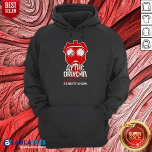 Pretty At The Drive In Fonda Theatre Hoodie hoodie optimized front view in charcoal gray with kangaroo pocket