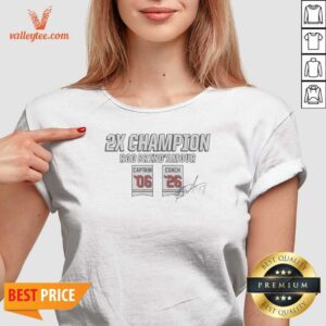 Funny Rod Brind'Amour Two Time Champion V-Neck Shirt