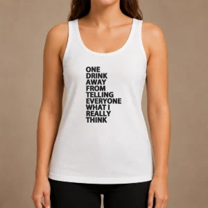 Pretty One Drink Away From Telling Everyone What I Really Think Tank Top