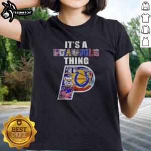 Good Indianapolis Colts Indiana Pacers Indiana Fever Butler Bulldogs It Is An Indianapolis Thing Ladies shirt in blue and white