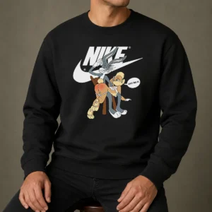 Pretty Nike Bugs Bunny Spanking Lola Sweater featuring a playful cartoon graphic on a cozy crewneck knit
