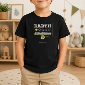 Pretty Earth No Signs Of Intelligent Life Definitely Would Not Invade Alien Kids T-Shirt