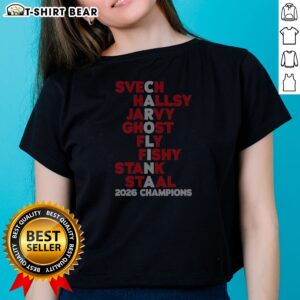 Good Svech Hallsy Jarvy Ghost Fly Fishy Stank Staal 2026 Champions NHL Ladies Shirt
