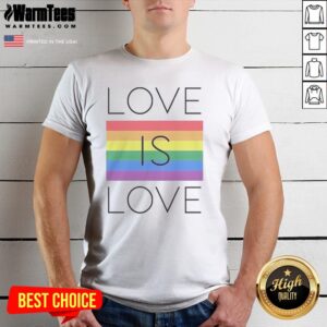 Hot Love Is Love Pride Month shirt displayed on a vibrant background, perfect for celebrating pride.