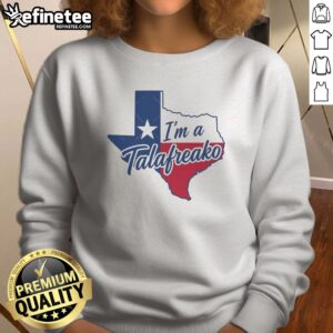 Top I Am A Talafreako Dallas Mavericks Jalen Brunson Luka Doncic Texas State Pride sweatshirt displayed on a hanger