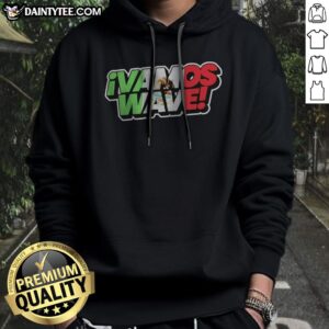 Awesome Mexico National Football Team El Tri World Cup Fifa Estadio Azteca Vamos Wave Hoodie displayed on a hanger