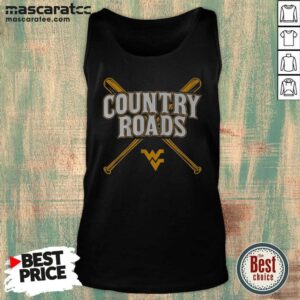 Pretty West Virginia Baseball Country Roads tank top optimized for showcasing vibrant design and comfortable fit