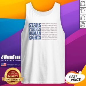 Official Stars And Stripes And Human Rights Quote Tank Top