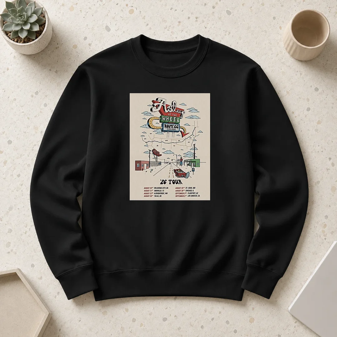 nice-asleep-at-the-wheel-route-66-centennial-2026-shows-sweater Nice Asleep At The Wheel Route 66 Centennial 2026 Shows Sweater