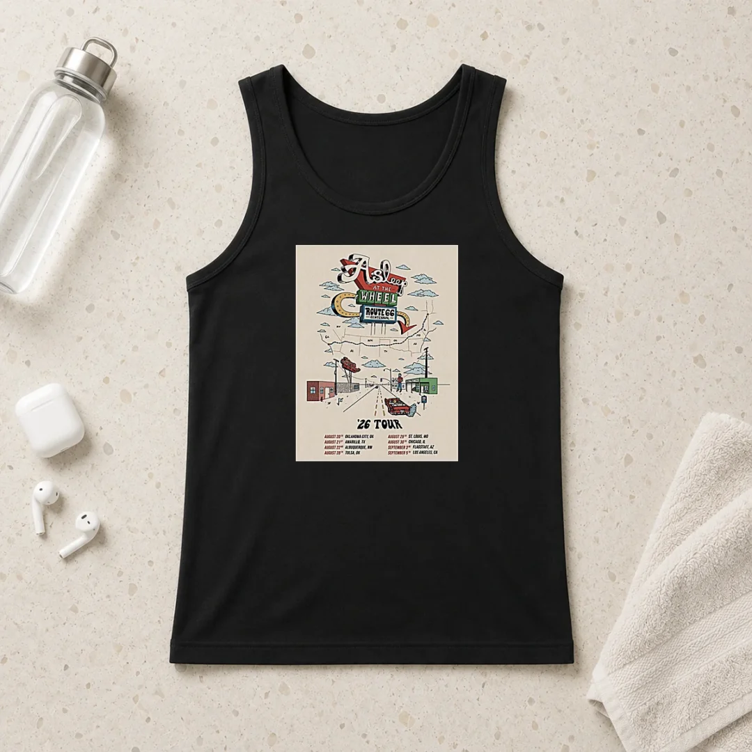 nice-asleep-at-the-wheel-route-66-centennial-2026-shows-tank-top Nice Asleep At The Wheel Route 66 Centennial 2026 Shows Tank Top