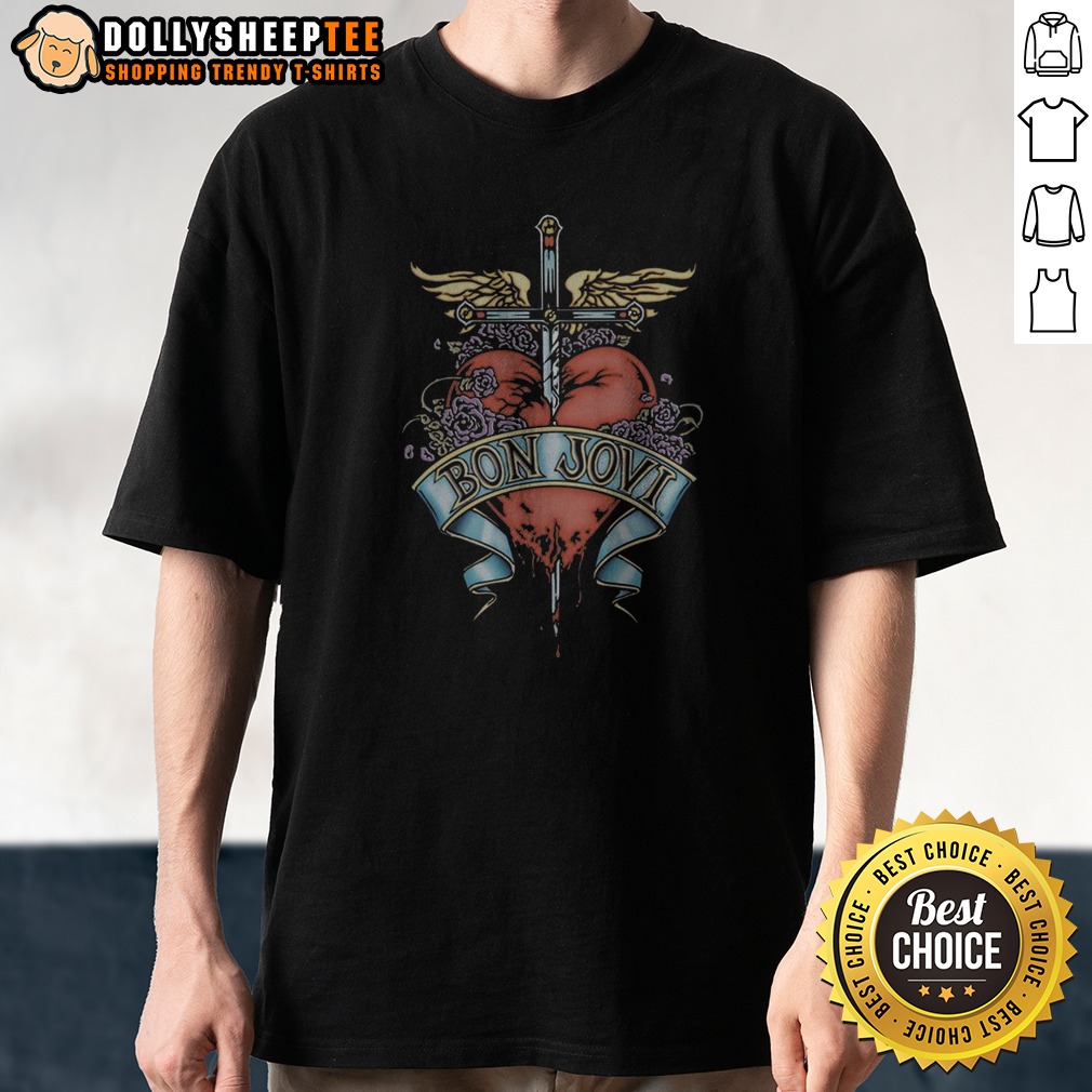 Nice Bon Jovi Heart And Dagger Shirt Nice Bon Jovi Heart And Dagger