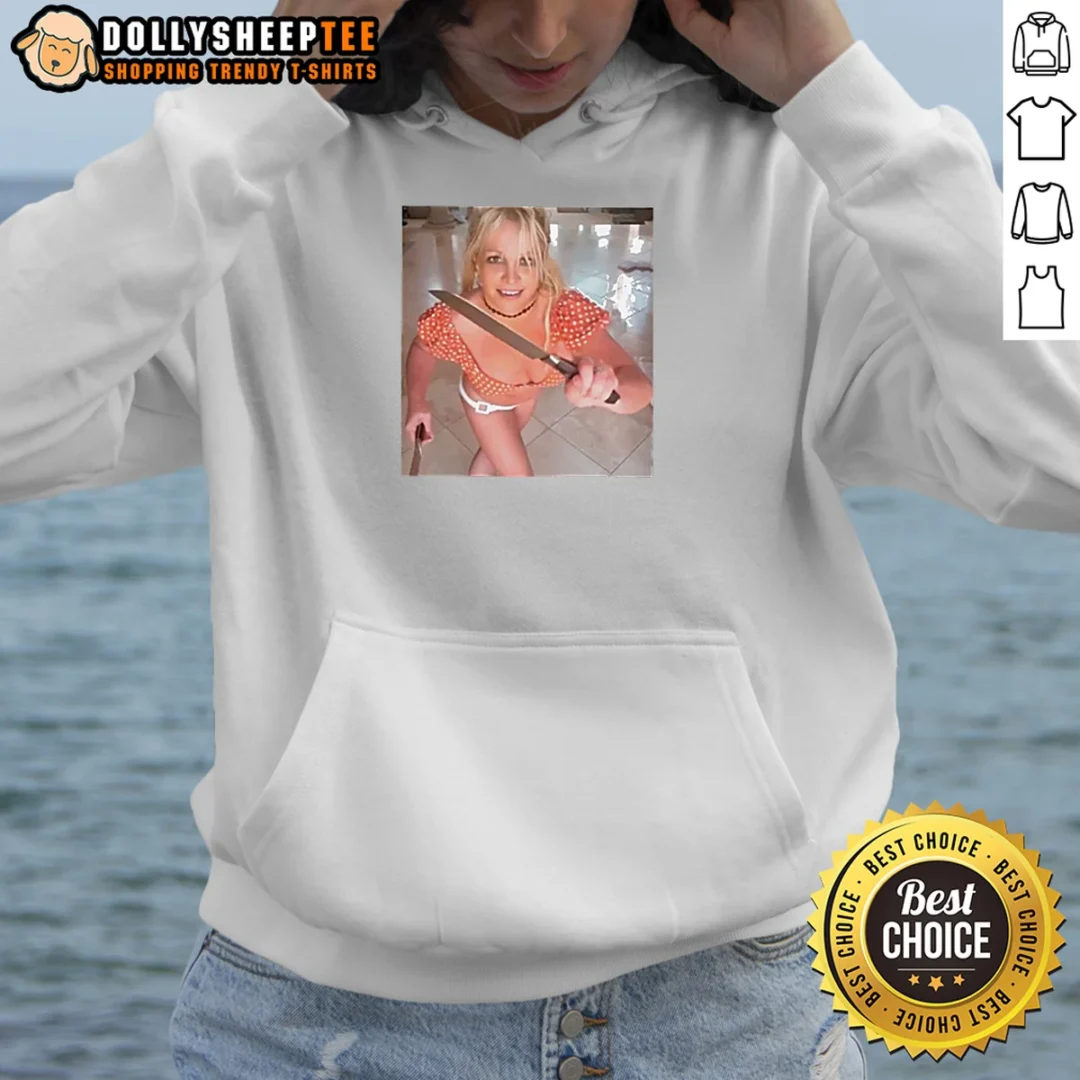Nice Britney Spears Butcher Baby Knife Dance Hoodie Nice Britney Spears Butcher Baby Knife Dance Hoodie showing front view with graphic print on a comfortable pullover