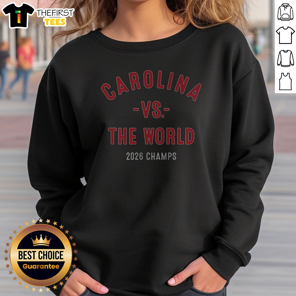 nice-carolina-hockey-vs-the-world-2026-champs-sweatshirt Nice Carolina Hockey Vs. The World 2026 Champs Sweatshirt