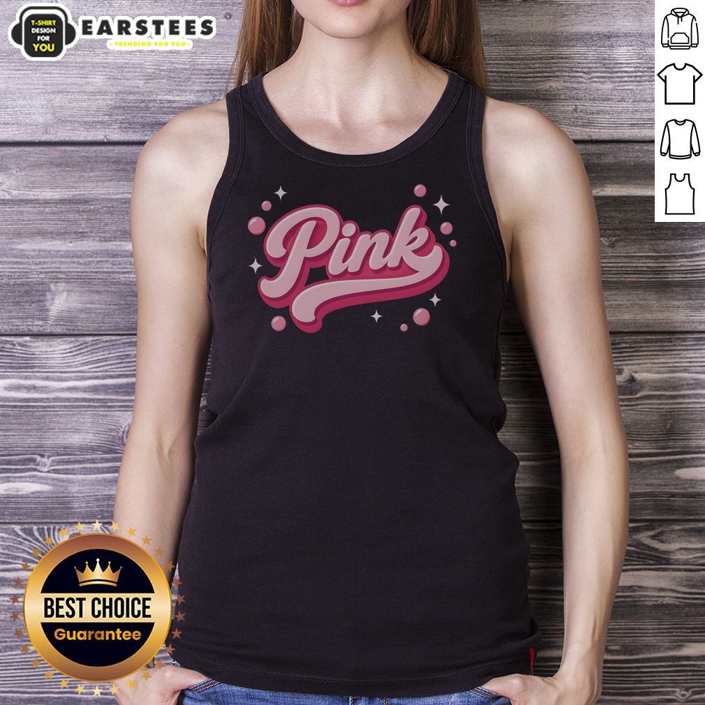 nice-cute-pink-bubble-logo-tank-top Nice Cute Pink Bubble Logo tank top featuring a vibrant pink bubble logo design.