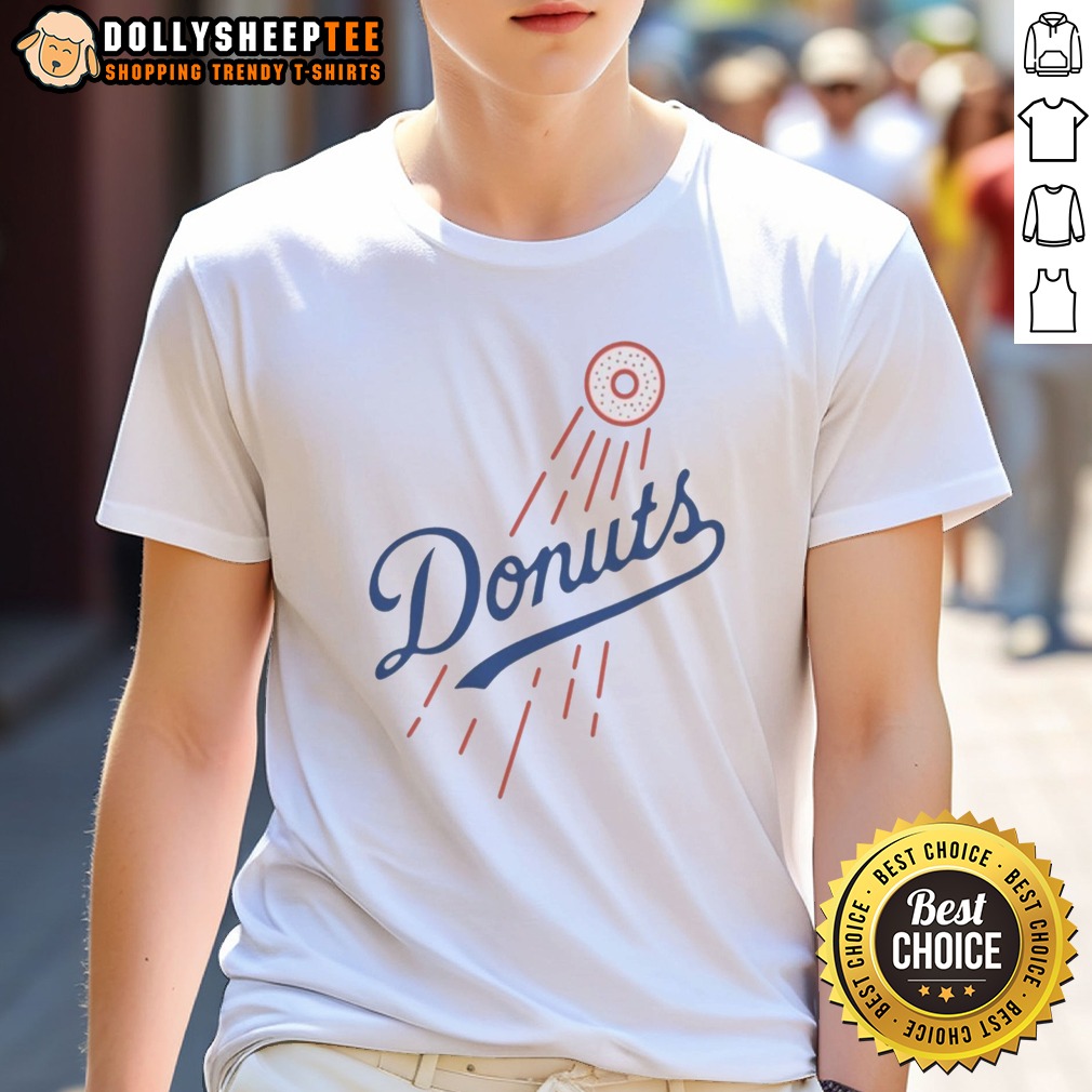 nice-donuts-mlb-style-logo-shirt Nice Donuts MLB Style Logo Shirt featuring a classic baseball-inspired donut graphic on a comfortable cotton tee