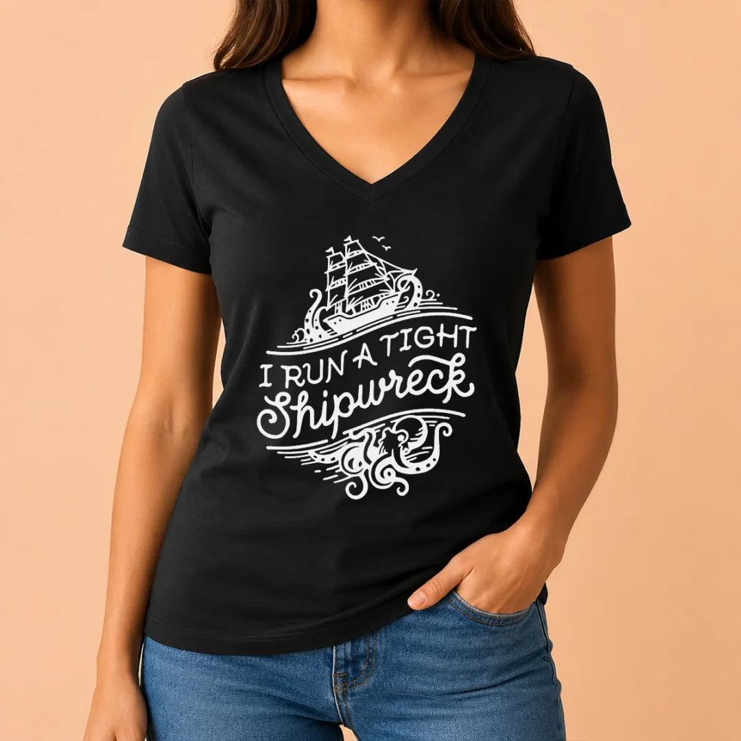nice-i-run-a-tight-shipwrech-v-neck-shirt Nice I Run A Tight Shipwrech V-Neck Shirt