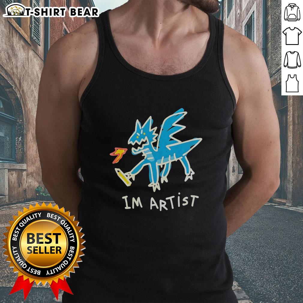 Nice Im Artist Dragon Tank Top Stylish 'Nice I'm an Artist' dragon tank top featuring a vibrant dragon design perfect for creative individuals.